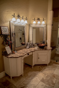 Travertine Custom Shower Bathroom Remodeling in Austin Tx by Vintage Modern Design Build