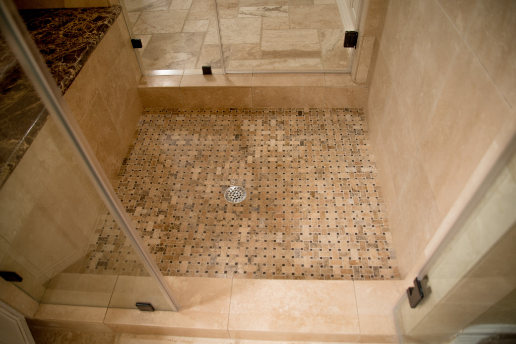 Travertine Custom Shower Bathroom Remodeling in Austin Tx by Vintage Modern Design Build