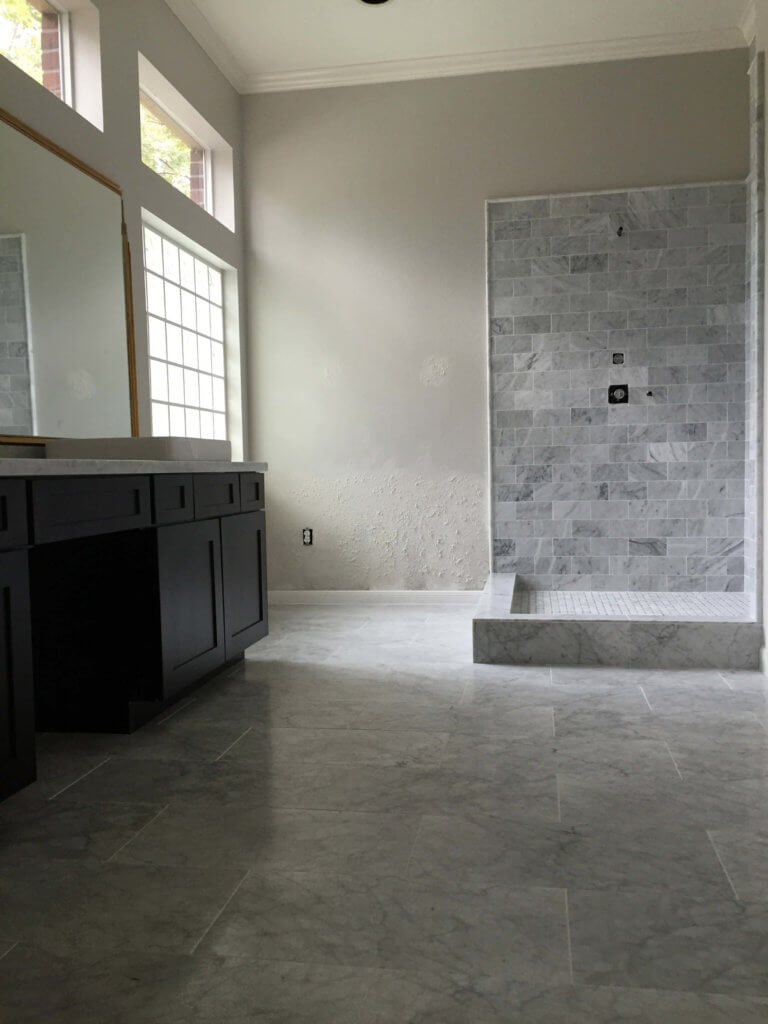 Carrara Subway Victorian Bathroom Remodel - Austin Tx