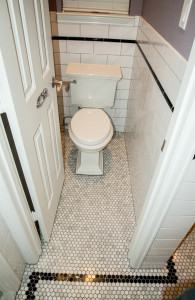 Carrara Marble Hex / Subway Tile Victorian Bathroom Remodel - Austin Tx