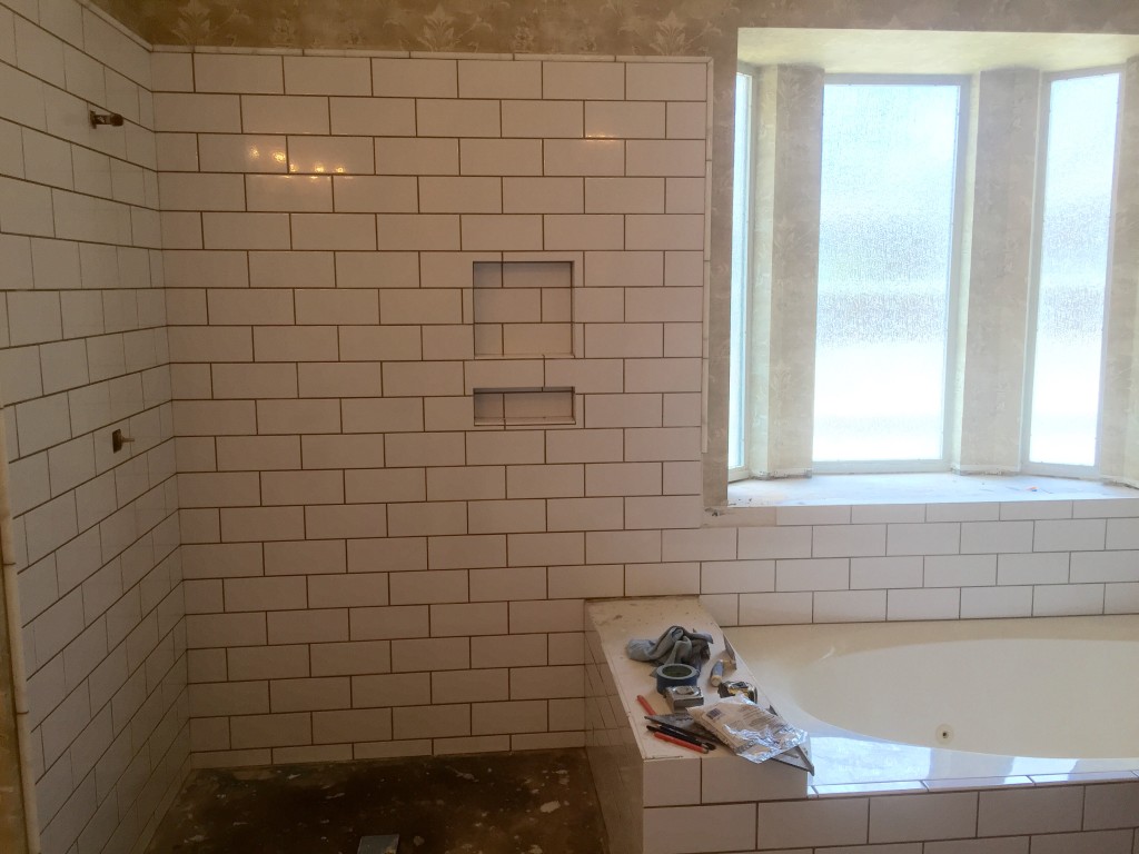 Victorian Bathroom Remodel in Austin Subway Tile