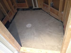 Travertine Walk in Shower Bathroom Remodel in Austin Tx