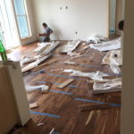 Acacia Wood floors remodeling project austin tx by vintage modern design build
