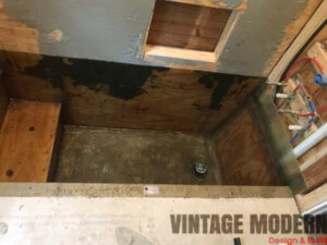 Bathroom remodeling sunken Fiberglass shower contractor Austin TX