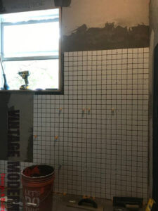 Bathroom remodeling sunken shower contractor Austin TX