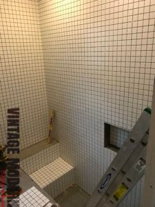 Bathroom remodeling sunken shower contractor Austin TX