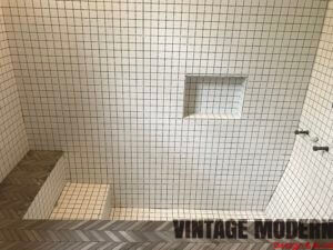 Bathroom remodeling sunken shower contractor Austin TX