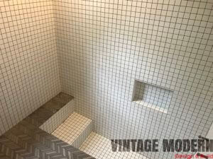 Sunken Mosaic Tile Shower Bathroom Remodeling Project Austin Tx