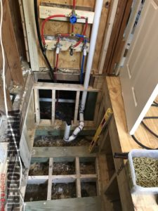 Sunken Shower Bathroom Remodeling Project Austin Tx by Vintage Modern Design Build