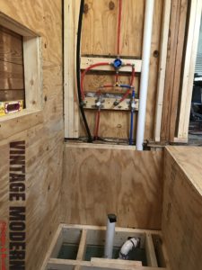 Sunken Shower Bathroom Remodeling Project Austin Tx by Vintage Modern Design Build