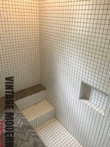 Sunken Mosaic Tile Shower Bathroom Remodeling Contractor Austin Tx