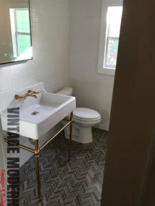 Mid Century Modern Bathroom remodeling project austin tx