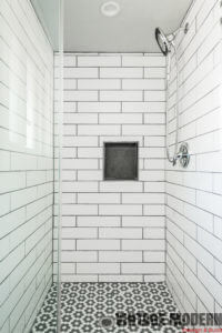 victorian modern transitional bathroom remodeling project in austin texas