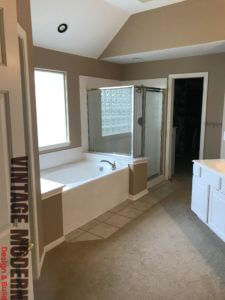 Victorian Transitional bathroom renovation contractor Austin TX