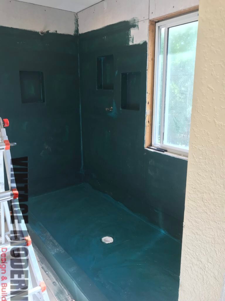 Waterproof shower construction Austin TX