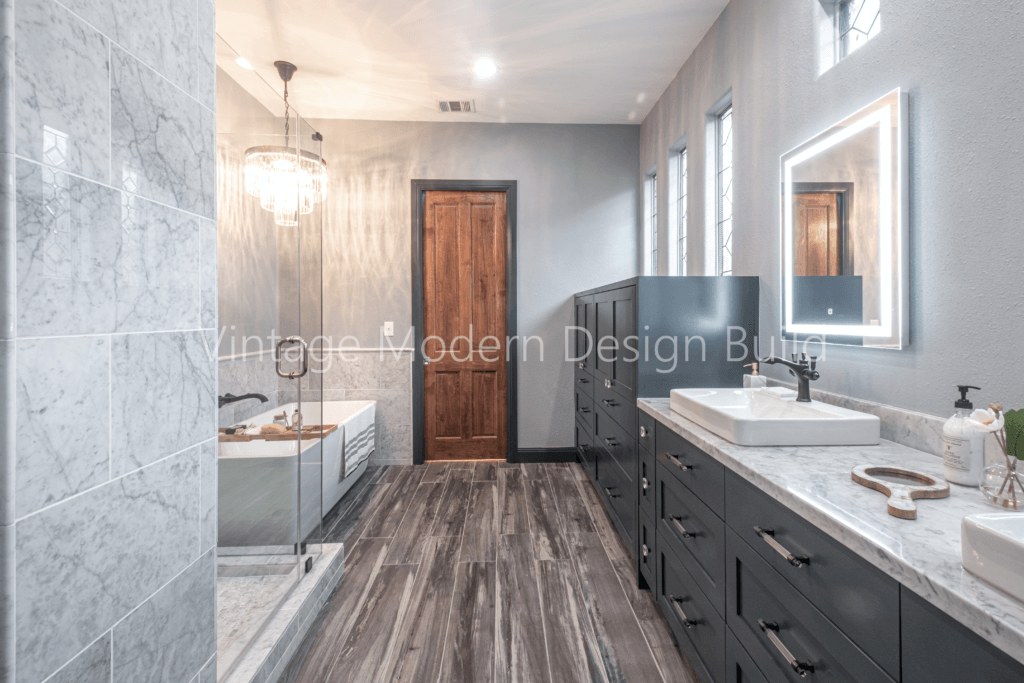 Modern Marble bathroom remodeling Austin / West Lake Hills TX