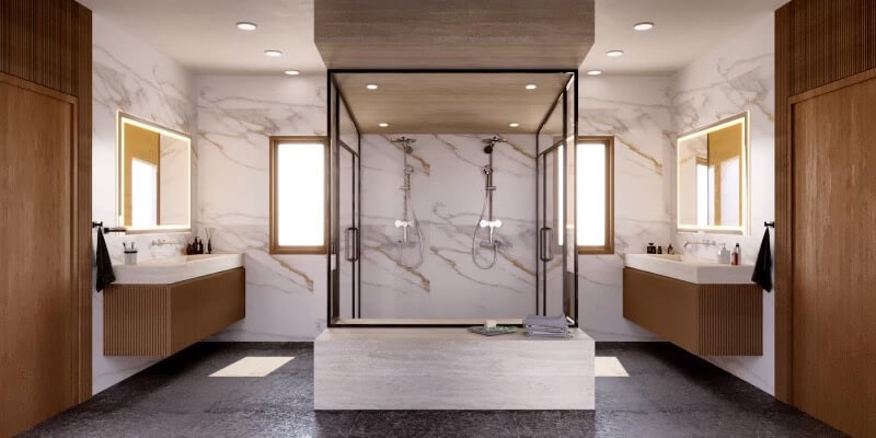 Luxury Steam Shower Master Bathroom Remodeling Project in Austin TX