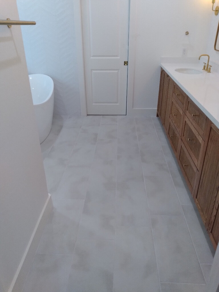 Calacatta Gold Walk in Shower Remodeling Project in Austin TX by Vintage Modern Design Build - Kitchen & Bathroom Remodeling in Austin TX