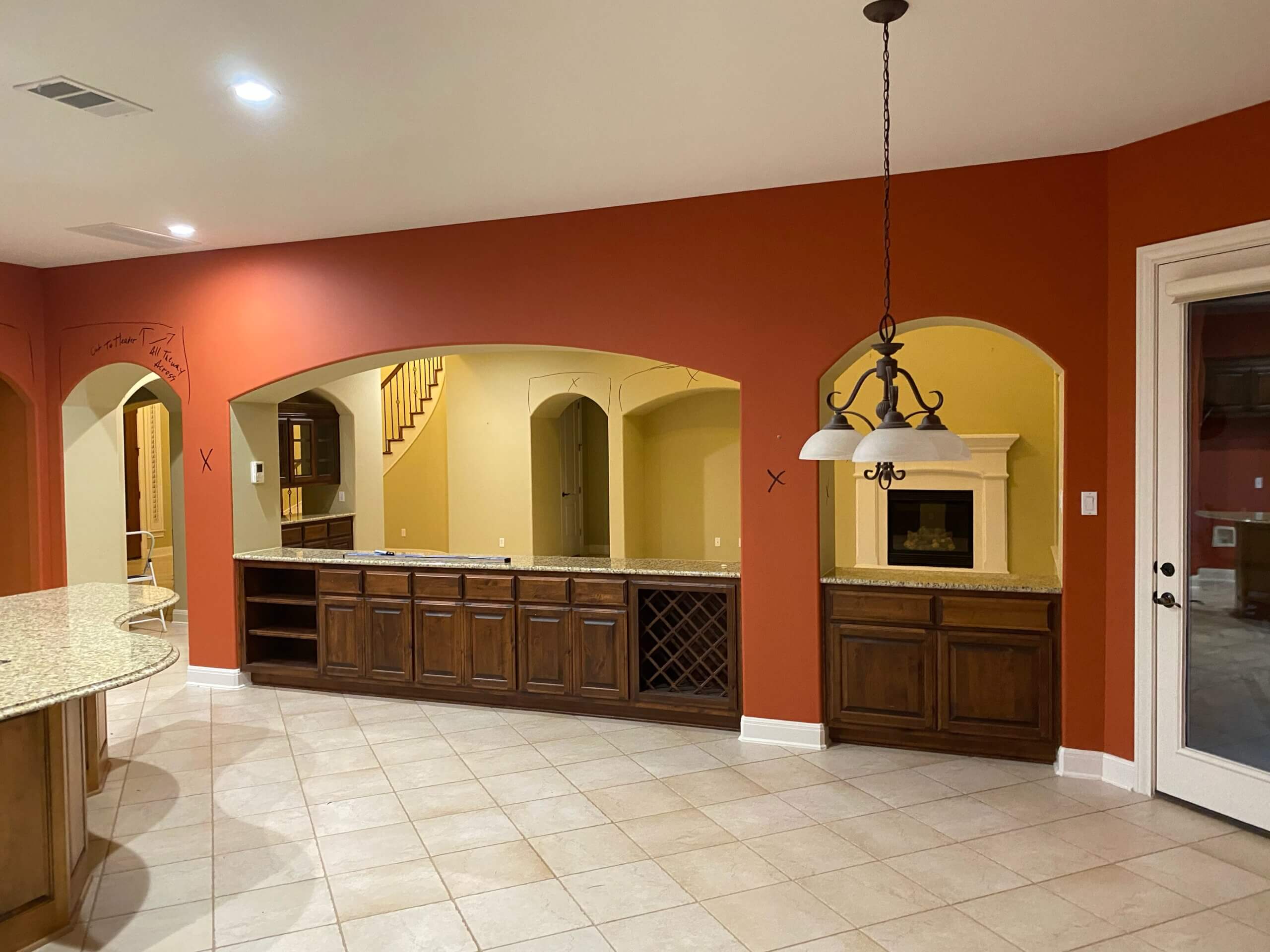 Farmhouse Kitchen Remodeling Project Austin TX by Vintage Modern Design Build - Kitchen Remodeling Contractor in Austin TX-load bearing wall removal