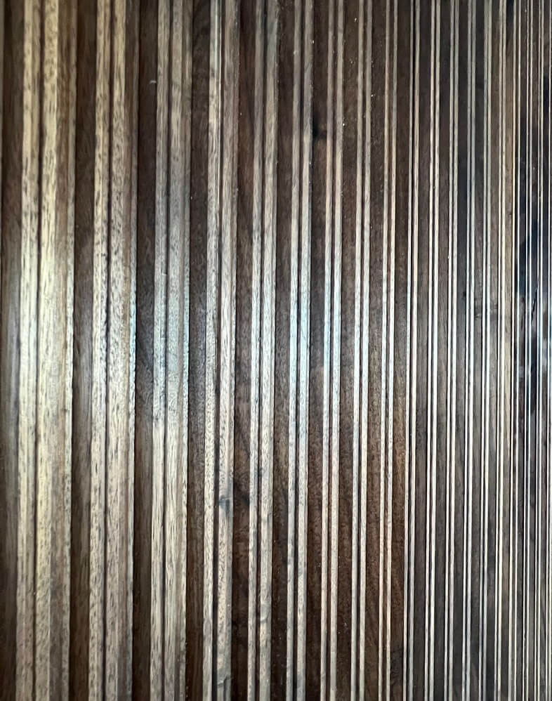 Custom Milled Walnut wall paneling Austin TX / West Lake Hills
