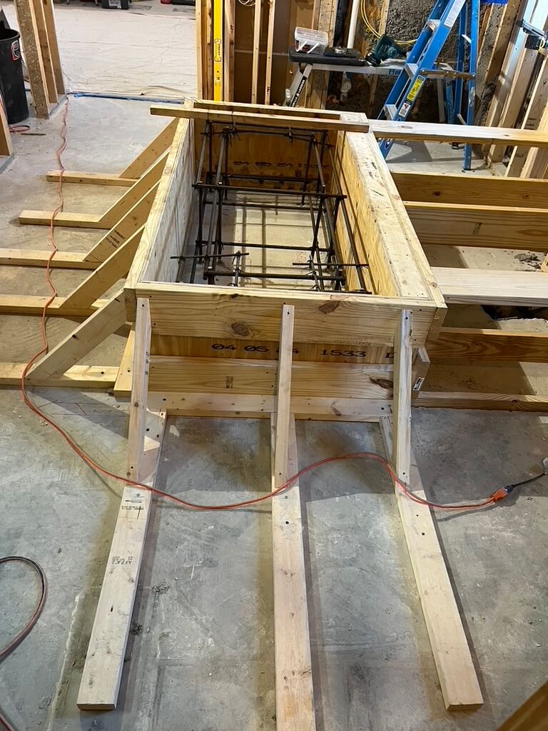 Concrete shower bench Bathroom Remodeling Austin TX / West Lake Hills