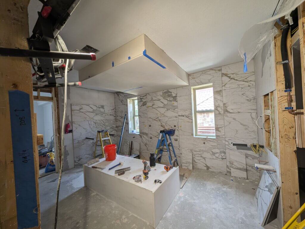 Large format tile installation Austin TX