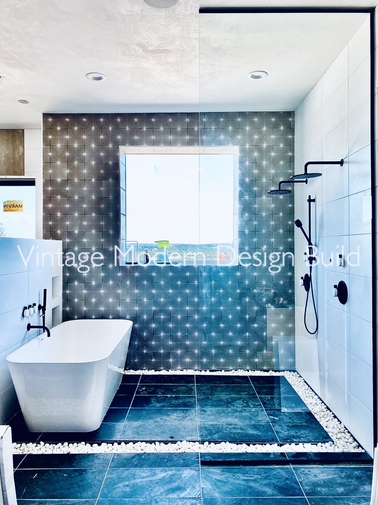 Minimalist Modern Thassos Marble Bathroom Remodeling Project Austin TX