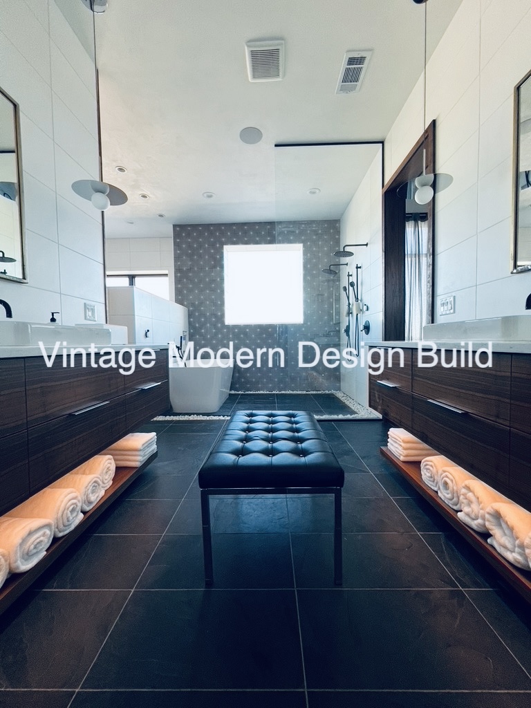 Minimalist Modern Thassos Marble Bathroom Remodeling Project Austin TX