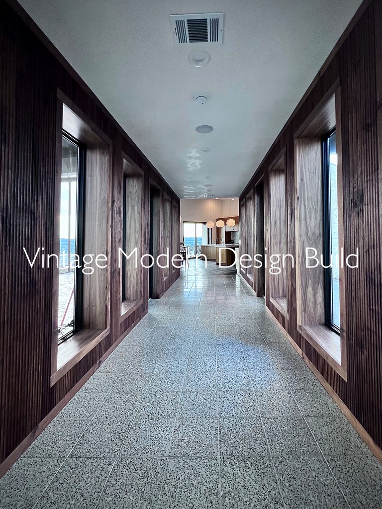 Custom Milled Walnut Foyer - Austin TX / West Lake Hills