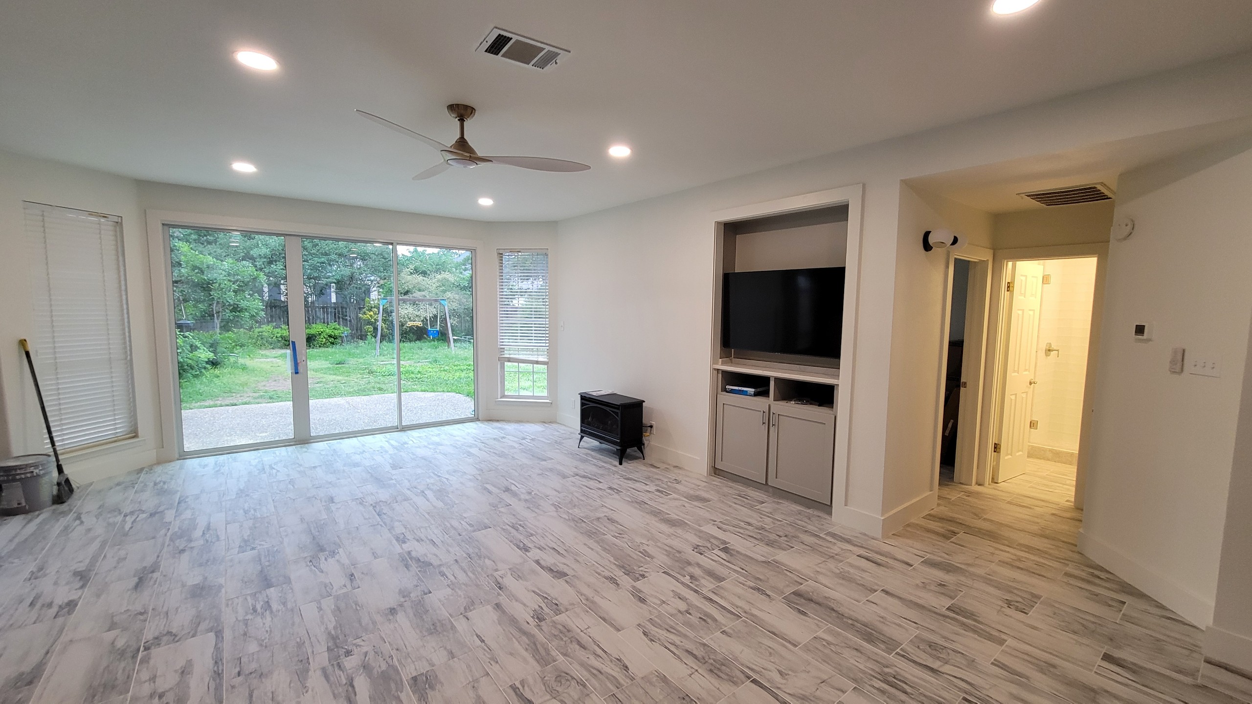 Custom Entertainment Center Home Remodeling Project AustinTX