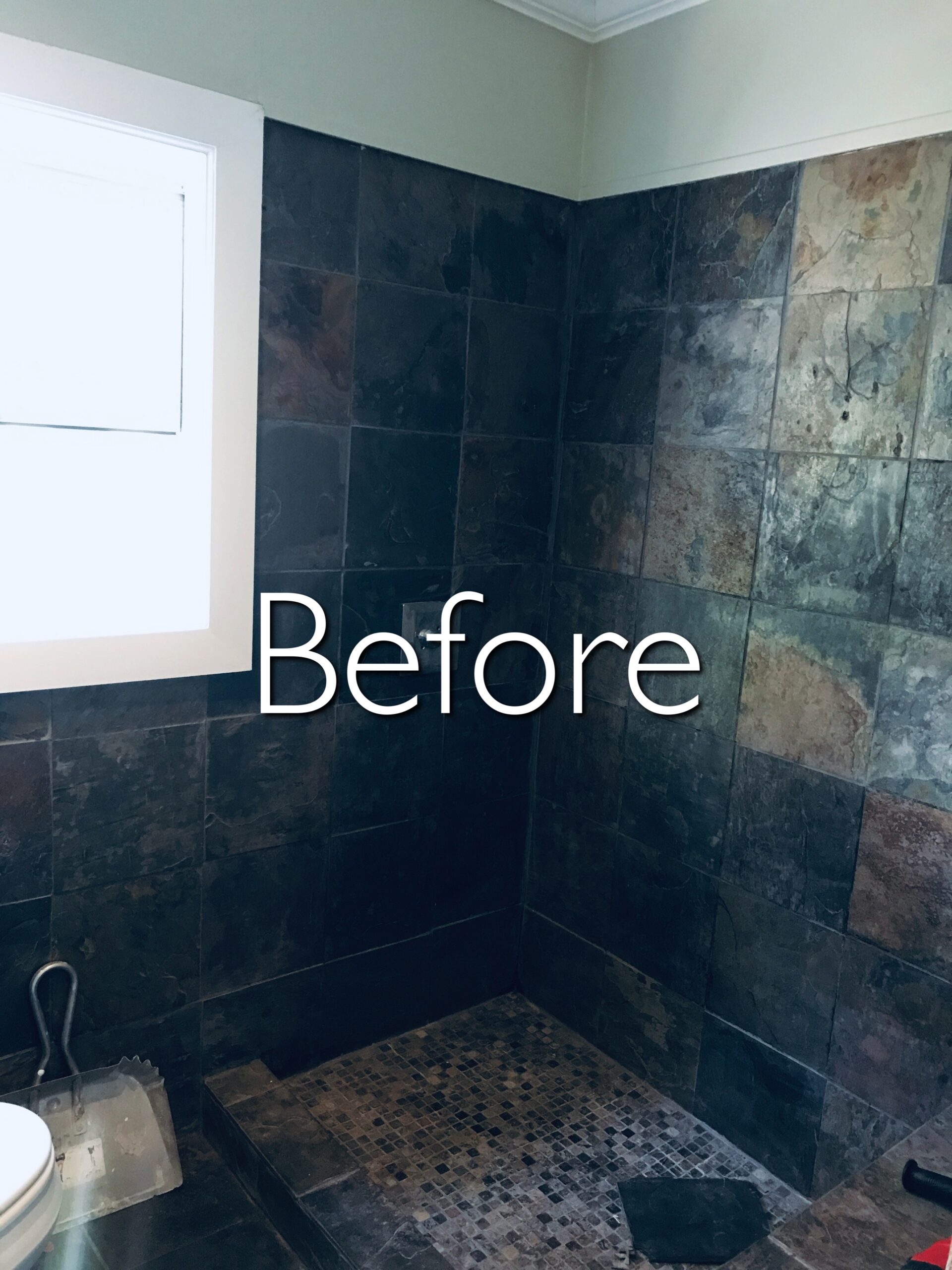 Sunken Shower / Roman Tub Bathroom Remodeling Project Austin TX / Zilker Park